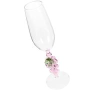 GALPADA Verre à Vin sur Pied en Verre Décoratif Motif Raisin Flûte à Vin Romantique pour Fête et Dégustation Élégant et Stable Bar et Restaurant