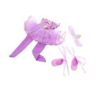 GALPADA Vêtements De Danse pour Poupée Robe De Ballerine avec -tête Et Chaussures Tenue De Ballet pour Poupée De Danseuse