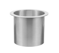 GALPADA Vide-Ordures Cuisine Ronde en Acier Inoxydable 304 Œillet de Comptoir Intégré pour Bureau Cuisine 6.7X6.7X3.9 Pouces Design Lisse