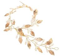 GALPADA Vigne de Cheveux de Mariage Dorée en Métal Perles Fines, Confortable à Porter, Élégante et Gracieuse, Mariée Lors D'une Soirée ou Cérémonie
