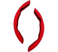 GALSOR Couvre Volant Voiture pour Ford Mustang Mustang GT Shelby GT350 GT500 2015-2021, Universelle, Couvre Volant Voiture Respirant et Antidérapant, Auto Interieur,C-Red