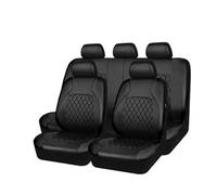 GALSOR Ensemble Housses Siège Voiture Universelles pour Berline SUV Pick-up Camion Coussin De Véhicule en Cuir PU Protection Entièrement Entourée Ensembles De Housses Siège Cuir(Black Full Set)
