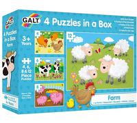Galt Toys 4 Puzzles en Boite Ferme Édition Amusant Activité Set pour Enfants