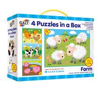 Galt Toys 4 Puzzles en Boite Ferme Édition Amusant Activité Set pour Enfants