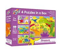 Galt Toys, 4 Puzzles in a Box - Dinosaurs, Dinosaur Jigsaw Puzzle for Kids, Ages 3 Years Plus