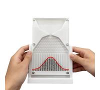 Galton Board Modèle d'expérience, modèle mathématique de distribution normale, démonstration d'enseignement des probabilités avec courbe rouge, 12 x 18 cm
