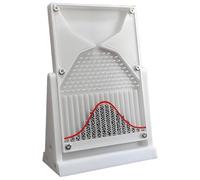 Galton Board,Modèle Mathématique de Distribution Normale - 12x18cm Acrylique,Outil d'Enseignement Labo Physique,Jouet de Bureau,Stimule la Curiosité,pour Éducateurs Étudiants(White - A)