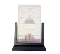 Galton Planche pour démonstration de probabilité, outil d'expérience de droit statistique, aide pédagogique en laboratoire de physique pour distribution aléatoire avec courbe de cloche