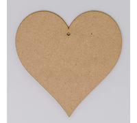 Galtopia - Lot de 5 cœurs en bois MDF de 15 cm avec trou découpé, décorations (15 cm/150 mm)