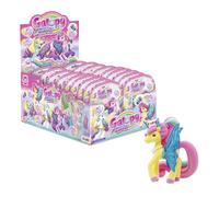 GALUPY Rainbow Unicorn - Présentoir avec 26x Figurines Licorne à Collectionner, Jouet Licorne avec Cristal Swaroski
