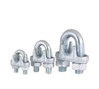 Galvanisation à chaud froid Pince câble métallique de type U Boulons en forme Pinces acier(HDG M8 5pcs)