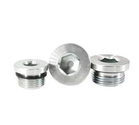 Galvanized M5 M6 M8 M10 M12 M14-M36 Metric Male Thread Hex Socket ED End Cap Rubber Sealing Ring Flange Pipe Fitting(M16x2 2PCS) Plumbing Fittings