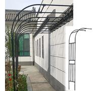 Galvanized Metal Rose Half Arch Trellis - Sturdy Garden Arch for Beautiful Floral DisplaysOutdoor Decoration Perfect for Climbing Plants and Garden Enhancements