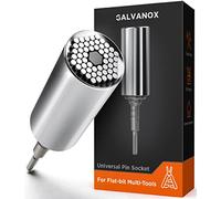 Galvanox Adaptateur de douille universel compatible avec le système d'embout plat Leatherman - Skeletool, Surge, MUT, Wave Plus et Signal (accessoires multi-outils)