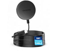 GALVANOX Chargeur sans Fil Long 15W Compatible MagSafe - Chargeur Magnétique pour iPhone avec Câble Amovible et Flexible de 3 m (Noir)