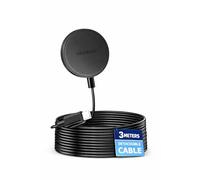 GALVANOX Chargeur sans Fil Long 15W Compatible MagSafe - Chargeur Magnétique pour iPhone avec Câble Amovible et Flexible de 3 m (Noir)