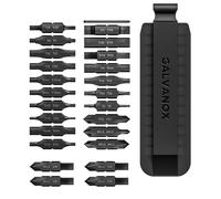 Galvanox Ensemble d'embouts double face conçus pour les outils multifonctions Leatherman, ensemble de tournevis plats avec support (21 pièces + 4 embouts bonus)