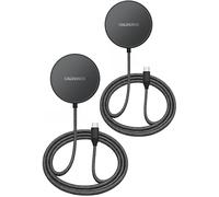 Galvanox Lot de 2 chargeurs magnétiques pour appareils Samsung - Compatible avec MagSafe, charge rapide sans fil pour Galaxy S25 Ultra, Plus, Edge, S24, S23 (15 W) (USB-C)