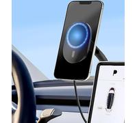 GALVANOX Phone Holder for Tesla Model 3 / Model Y - Magnetic Car Mount with Wireless Charging (Compatible with MagSafe)