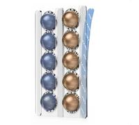 GALVANOX Support mural pour organisateur de dosettes Nespresso Vertuo, 10 capsules à coller avec dos adhésif, support mural Vertuoline à profil bas, sous armoire (acrylique transparent)