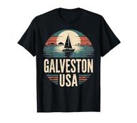 Galveston Texas Heritage Beach Sun Souvenir T-Shirt
