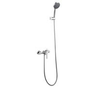 GALYON Imex Mitigeur de douche série Roma - Robinetterie en laiton avec finition chromée, kit robinet de douche moderne, cartouche céramique Ø35 mm, flexible métallique 1,80 m.