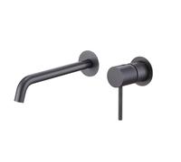 GALYON IMEX Mitigeur encastré monocommande GLM039, laiton, finition moderne, design en deux parties indépendantes, série Monza (Black Gun Metal)