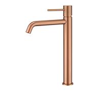 GALYON IMEX Monza BDM039-3 Robinet mitigeur de lavabo haut, cartouche céramique Ø26 mm, flexibles 3/8" (or rose brossé)