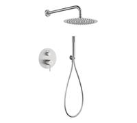 GALYON IMEX Robinet mitigeur de douche encastré série Monza, finition | Système complet avec pulvérisateur effet pluie et douche à main pour créer une salle de bain moderne