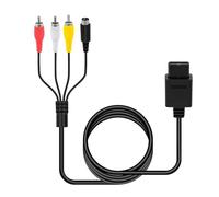 Gam3Gear Mcbazel Câble S-Vidéo AV pour Console SNES/N64/Gamecube PAL | Câble Audio Vidéo Compatible PAL avec Résistance Intégrée | Image Nette et Claire pour les Jeux Rétro