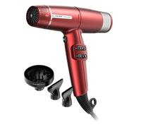 Gama Italia Professional Hair Dryer iQ Lite - Puissance 1600W, 110,000 rpm - Technologie Oxy Active pour la Brillance et la Longévité de la Couleur - Double filtre - Ultra léger 316g (Rouge)