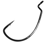 Gamakatsu EWG SL Hook Worm Offset Lot de 6 crochets offset Noir Taille 2/0