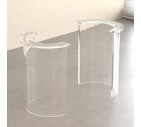 Gambe per Tavolino Da Caffè in Acrilico (2 Pezzi), per Scrivanie Ufficio Moderne in 28 Pollici, Basi Trasparenti Di Qualità, Adatte per E Tavoli Pranzo(40x72cm/16x28)