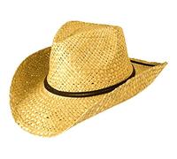Gamble & Gunn Chapeau de cowboy en paille naturelle.