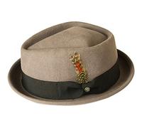 Gamble & Gunn 'New Orleans' Gris Style vintage Diamant Top Porkpie Chapeau