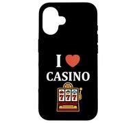 Gambling Win Jackpot Luck Gambler i Love Casino Coque pour iPhone 16