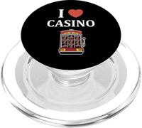 Gambling Win Jackpot Luck Gambler i Love Casino PopSockets PopGrip pour MagSafe