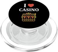 Gambling Win Jackpot Luck Gambler i Love Casino PopSockets PopGrip pour MagSafe