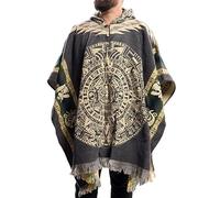 Gamboa Premium Alpaga Laine Poncho Homme Mexicain Polaire Manteux Automne Hiver