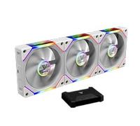 GAMDIAS AEOLUS P2-1203U Lot de 3 ventilateurs ARGB PWM de 120 mm avec hub USB), avec 3 pales de ventilateur inversées, compatible avec la synchronisation ARGB, installation facile et design en