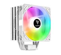 GAMDIAS BOREAS E1-410 WH ARGB Refroidisseur d'air CPU ventilateur silencieux, Technologie de contact direct, 4 caloducs, Ventilateur PWM à haut débit d'air, pour AMD AM4 AM5/Intel 115x/1200/1700,Blank