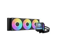 GAMDIAS CHIONE P5 Watercooling AIO 360 mm pour CPU, Écran LCD IPS 3,4” Magnétique et Rotatif, Logiciel Personnalisable, Câblage Caché, Ventilateurs ARGB PWM, MB Sync, Intel LGA 1851, AMD AM5, Noir