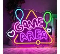 Game Area Neon Led,Lettre Lumineuse Pour Jeux Vidéo,Neon Mural Dimmable Pour Décoration,Néon Led Pour Salle De Jeux,Zone De Jeux,Repaire Masculin,Salle Familiale,Cadeau Pour Garçon