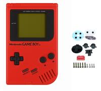 Game Boy Dmg-01 Shell Rouge Avec Boutons & Vis Look Rétro