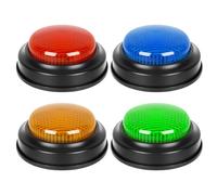 Game Buzzer - Ensemble de 4 Boutons de réponse Rapide | Système de Buzzer de Quiz réactif, Outil de Jeu interactif, soirée en Famille, débat de devinettes, Concours de Vote, Jeu pour et Adulte