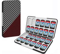 Game Card Case Compatible with Nintendo Switch and Micro SD Card,24 Storage Slots with Soft Liner,Switch Game Cartridge Case with Magnetic Closure