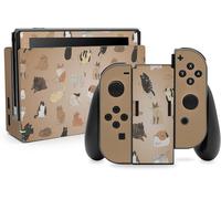 Game Console Protective Film Sticker for Joy-Con and Charging Dock,Premium Scratch Protection,Perfect Fit,RX021 (No.21 Cats)
