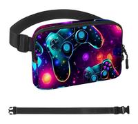 Game Controller Colorful-1309 Sac banane à bandoulière pour homme et femme, sac de ceinture pour voyage, marche, course, randonnée, cyclisme, multicolore, 4 x 23 x 15 cm, multicolore,
