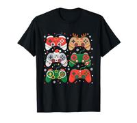 Game Controller Santa Gaming Gamer Christmas Boys Kids T-Shirt