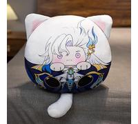 Game Coussin rembourré pour Genshin Impact Neuvillette, Mignon Dessin animé Doux Canapé Décoration Coussin pour Les Fans Joueurs Cadeaux